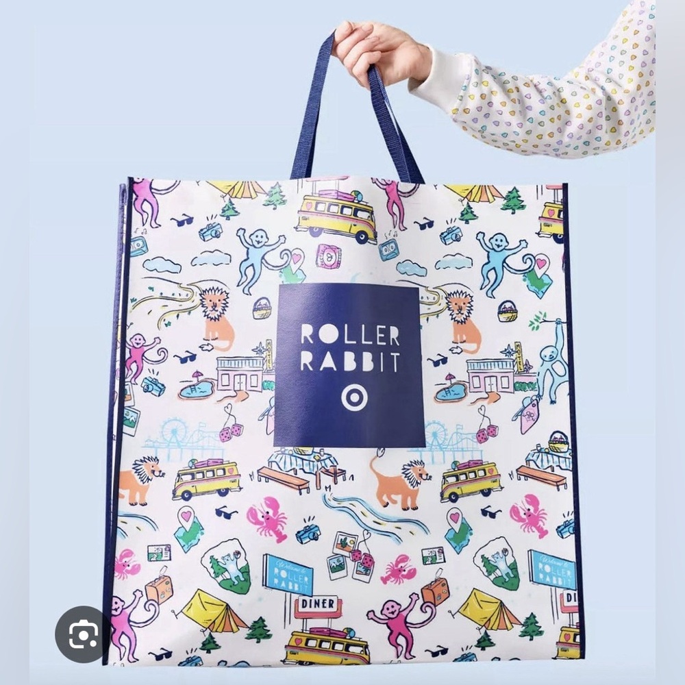 Roller Rabbit × Target Extra Large, Limited Edition Illustrated Tote. 24"x24”